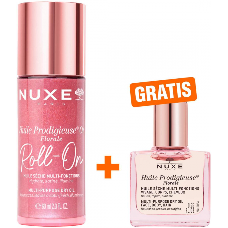 Nuxe Huile Prodigieuse Or Florale Roll-On 60 ml + gratis Nuxe Huile Prodigieuse Florale 10 ml