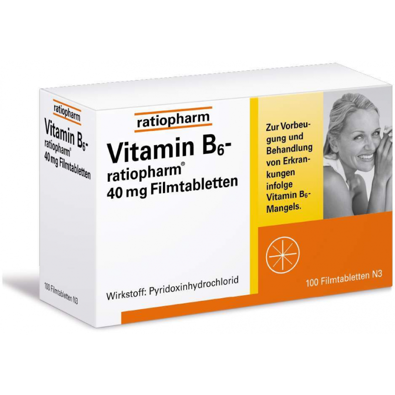 Vitamin B6 ratiopharm 40 mg 100 Filmtabletten