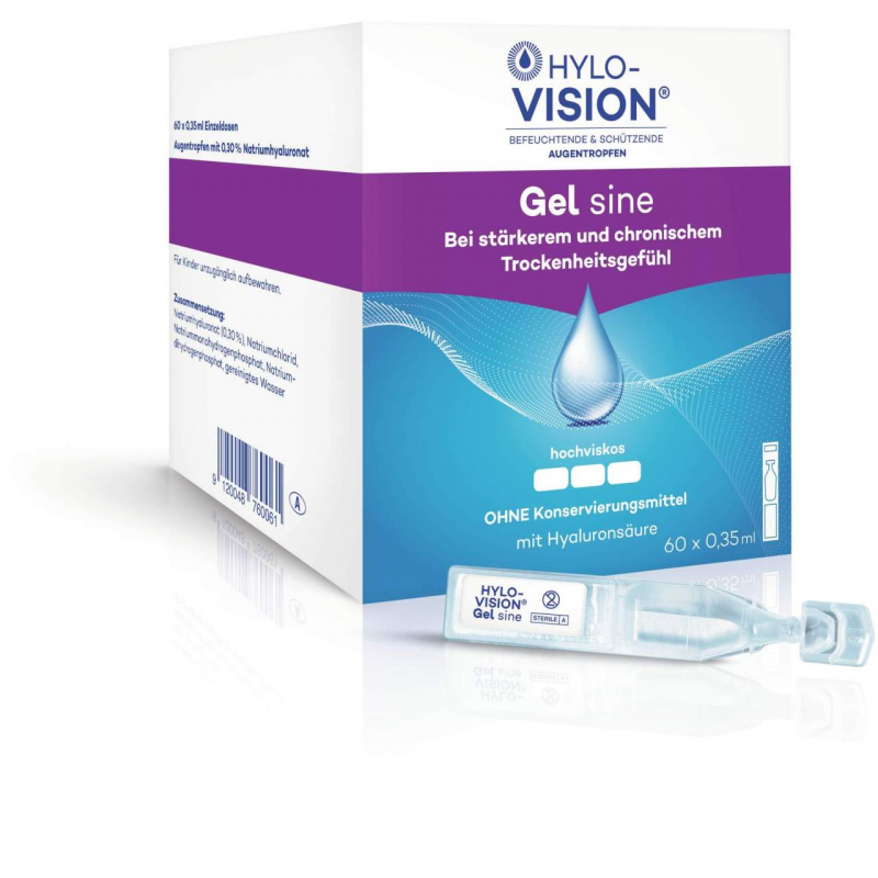 Hylo Vision Gel Sine 60 x 0,35 ml Einzeldosispipetten