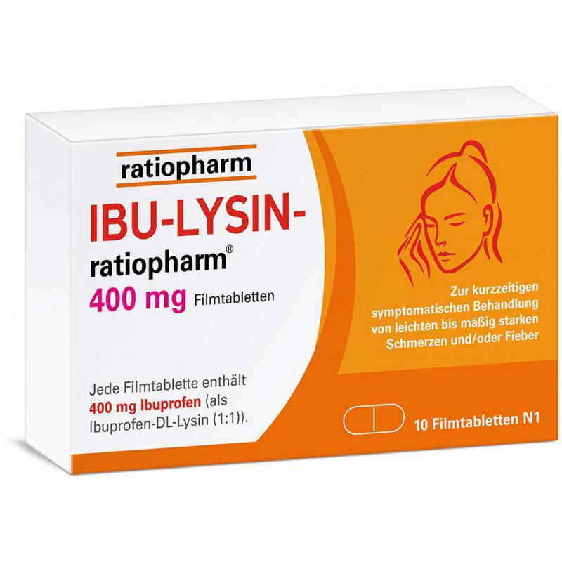 Ibu Lysin ratiopharm 400 mg 10 Filmtabletten