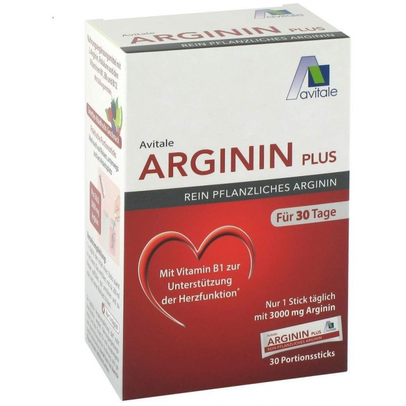 Arginin Plus Vitamin B1+B6+B12+Folsäure 30 Sticks