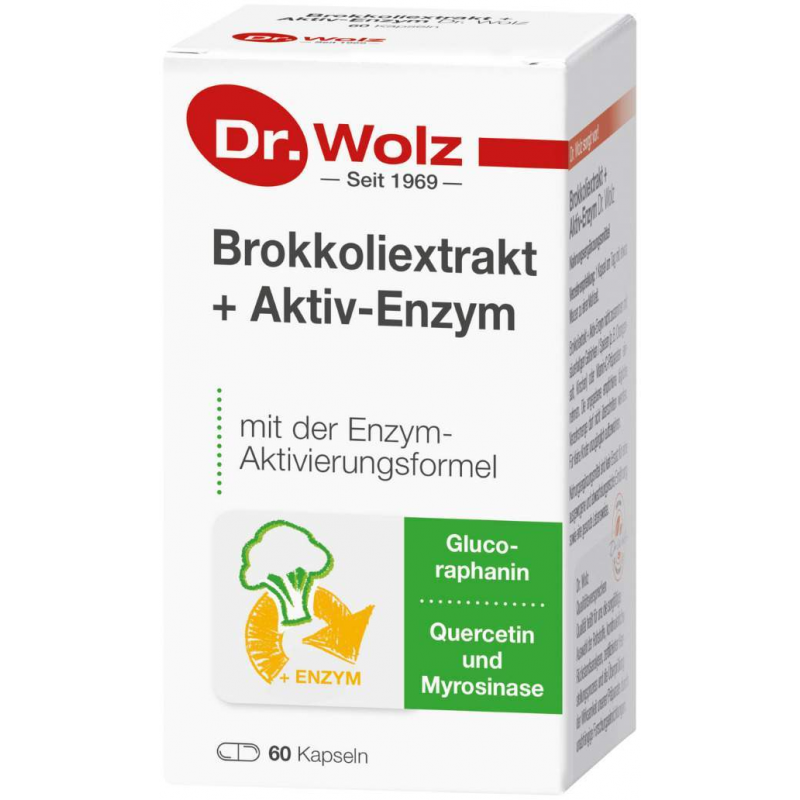 Brokkoli Extrakt + Aktiv-Enzym Dr. Wolz 60 Msr. Kapseln