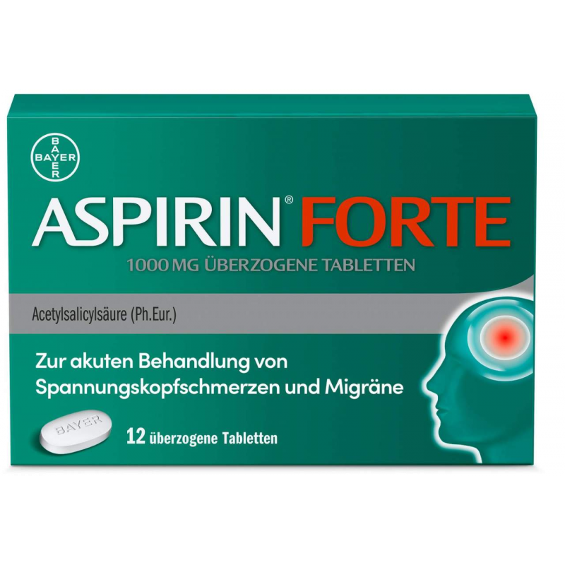 Aspirin Forte 1000 mg 12 überzogene Tabletten