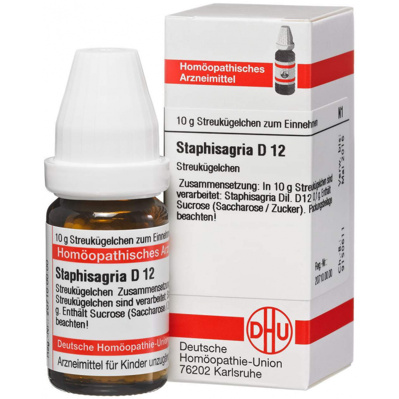 Dhu Staphisagria D12 10 G Globuli