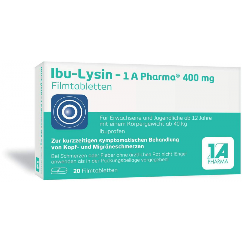 Ibu - Lysin 1A Pharma 400 mg 20 Filmtabletten