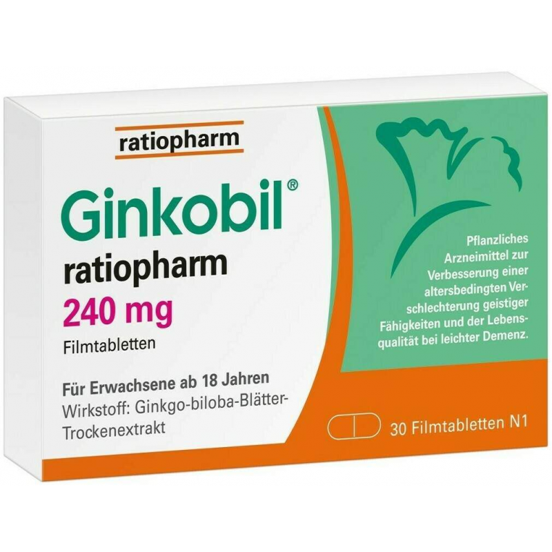 Ginkobil ratiopharm 240 mg 30 Filmtabletten