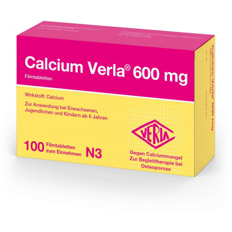 Calcium Verla 600 mg 100 Filmtabletten