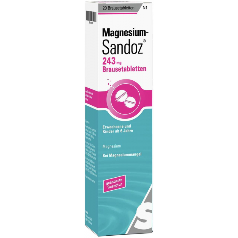 Magnesium Sandoz 243 mg 20 Brausetabletten