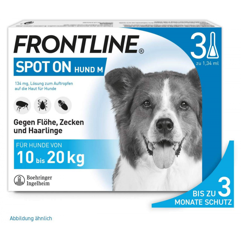Frontline Spot On Hund M 10-20 kg 3 Pipetten