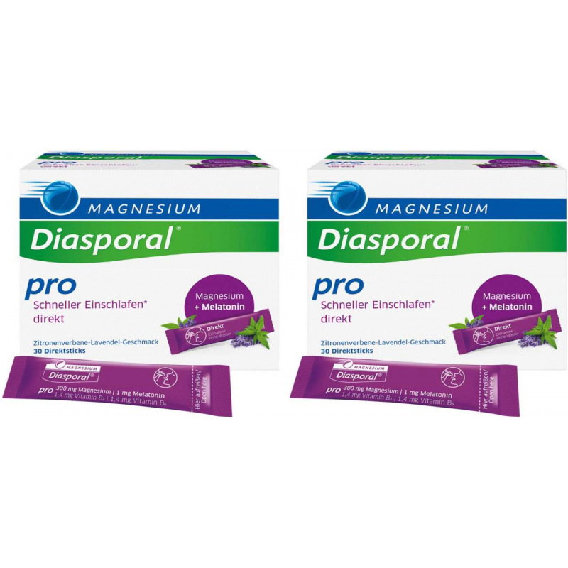 Magnesium Diasporal pro Schneller Einschlafen direkt 2 x 30 Sticks