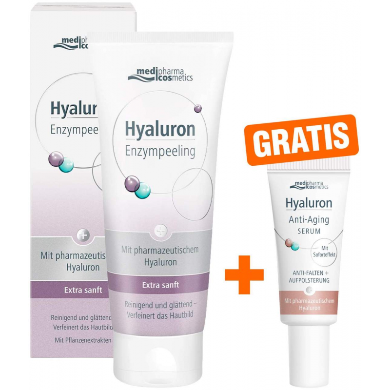 medipharma cosmetics Hyaluron Enzympeeling 100 ml + gratis Hyaluron Anti - Aging Serum 5 ml