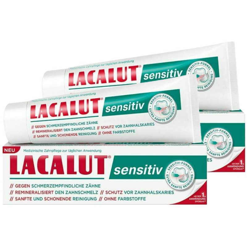 Lacalut sensitiv Zahncreme 2 x 75ml