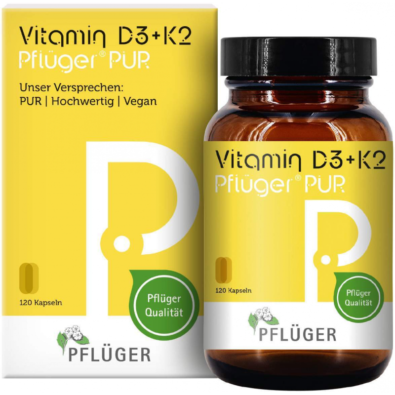 Vitamin D3+K2 Pflüger Pur 120 Kapseln