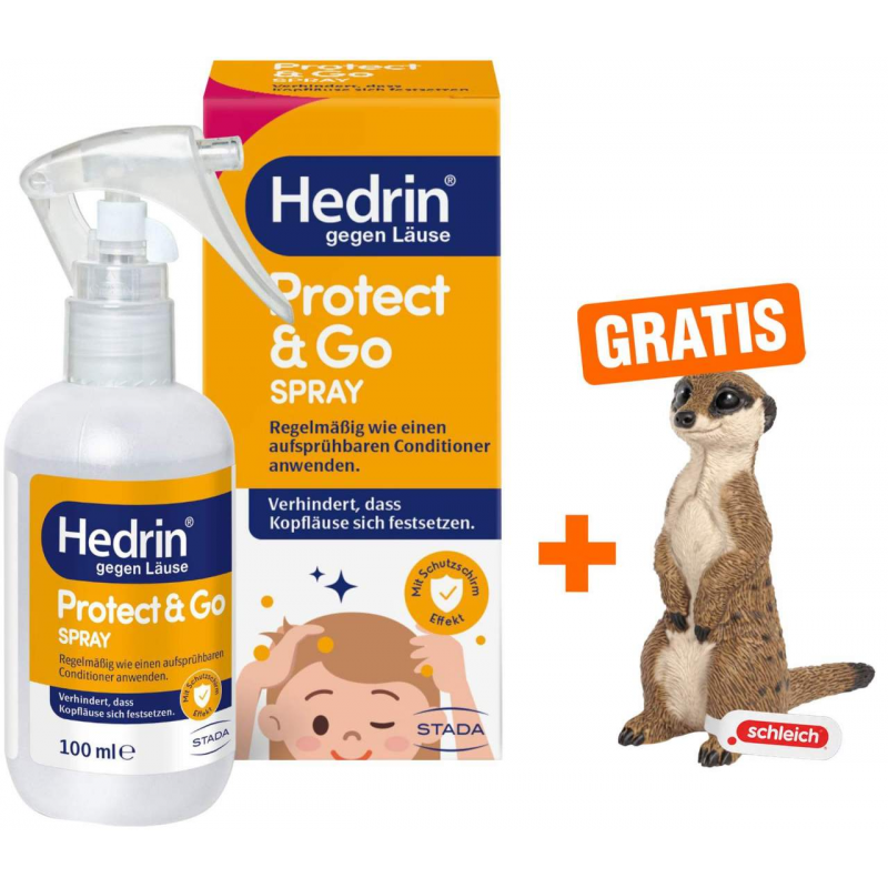 Hedrin Protect & Go 100 ml Spray + gratis Schleich® Erdmännchen 1 Stück