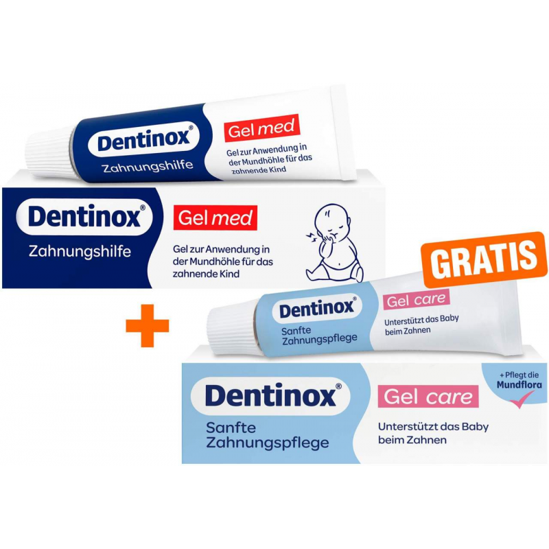 Dentinox Gel med Zahnungshilfe 10g + gratis Dentinox Gel Care 10 g