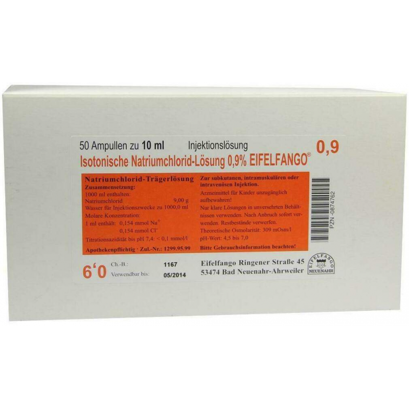 Isotonische Nacl Lösung 0.9% 50x10 ml Ampullen