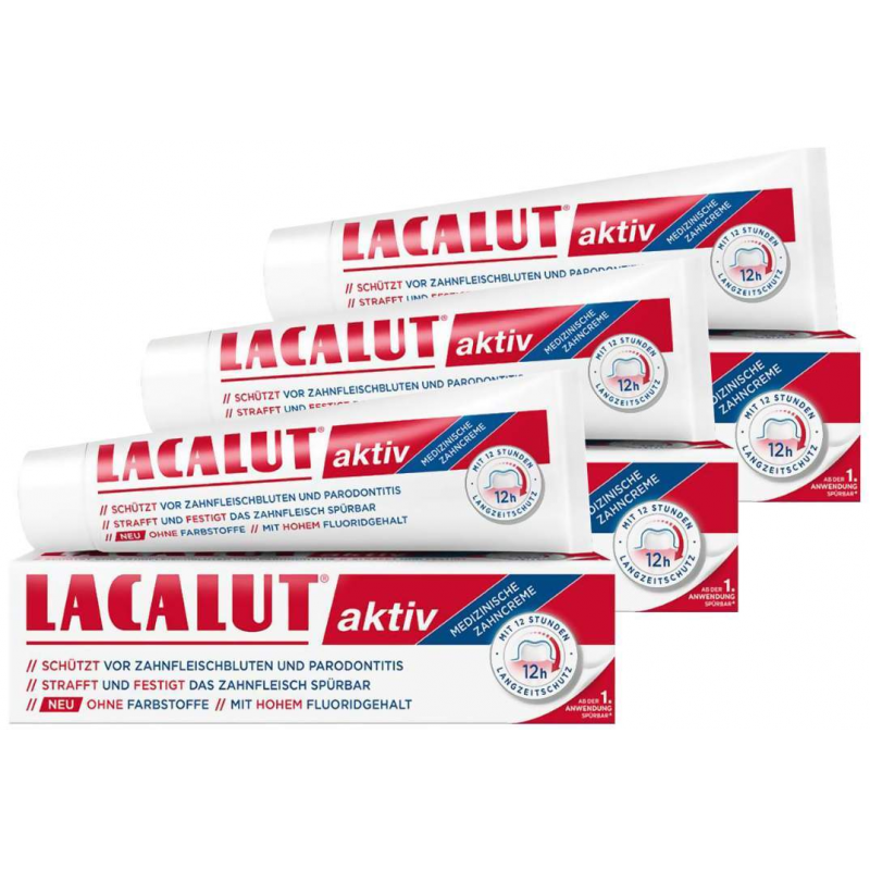 Lacalut aktiv Zahncreme 3 x 100 ml