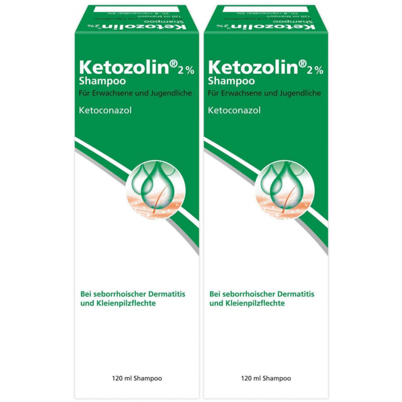 Ketozolin 2 % Shampoo 2 x 120 ml