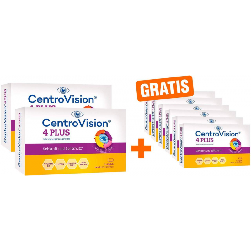 Centrovision 4 plus 2 x 60 Tabletten + gratis Centrovision 4 plus 60 Tabletten