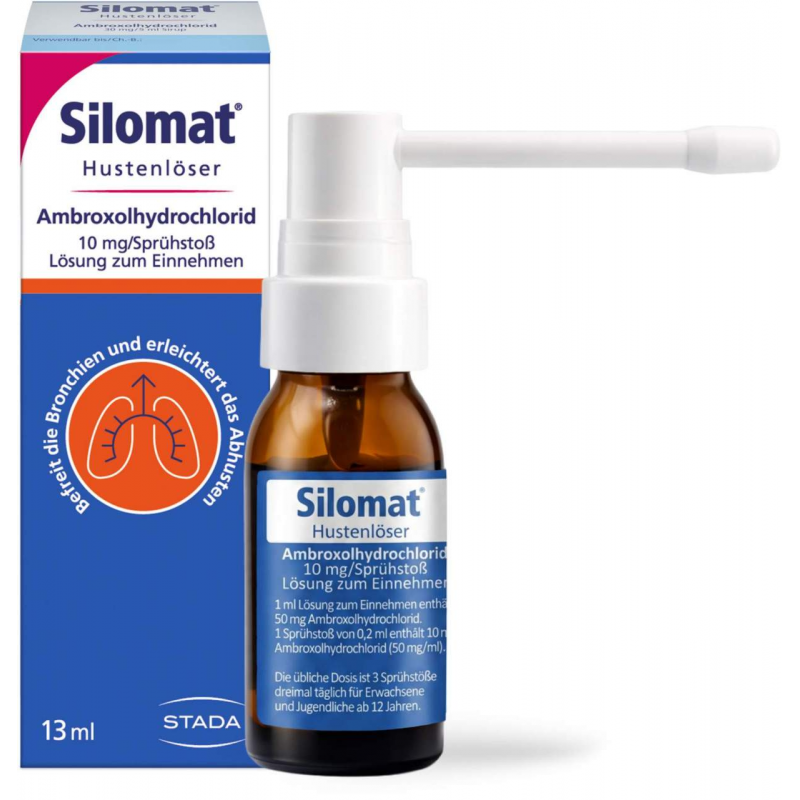 Silomat 10 mg Hustenlöser Spray mit Ambroxolhydrochlorid