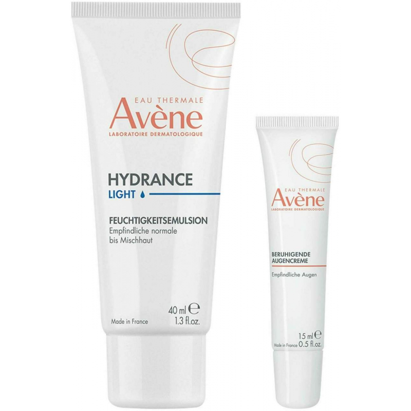 Avene Hydrance Leicht 40 ml Feuchtigkeitsemulsion + Avene Beruhigende Augencreme 15 ml