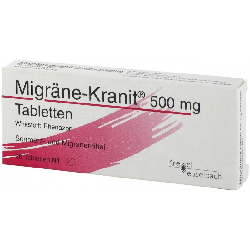 Migräne Kranit 500 mg 20 Tabletten
