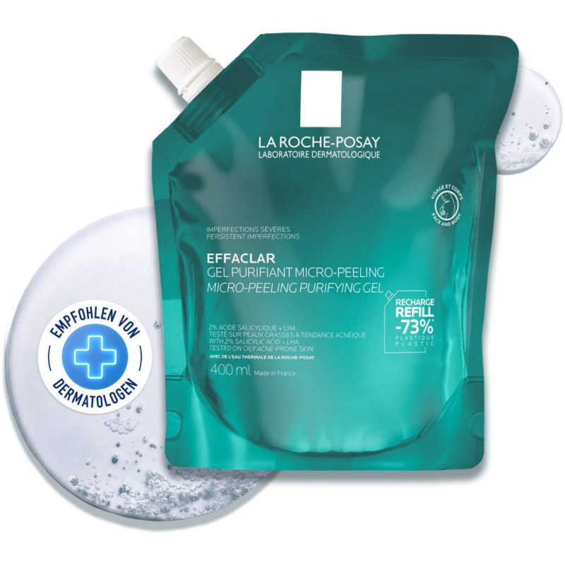 La Roche Posay Effaclar Mikro-Peeling Reinigungsgel Nachfüllpack 400 ml