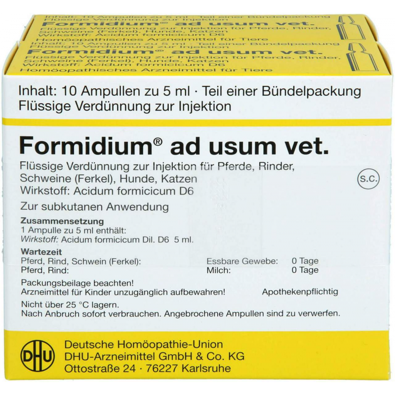 Dhu Formidium Injektionslösung vet. 2 X 10 X 5 ml