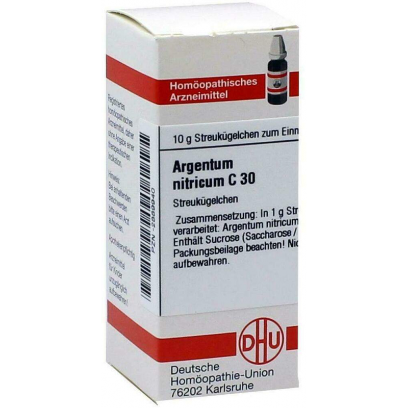 Dhu Argentum Nitricum C30 10 G Globuli