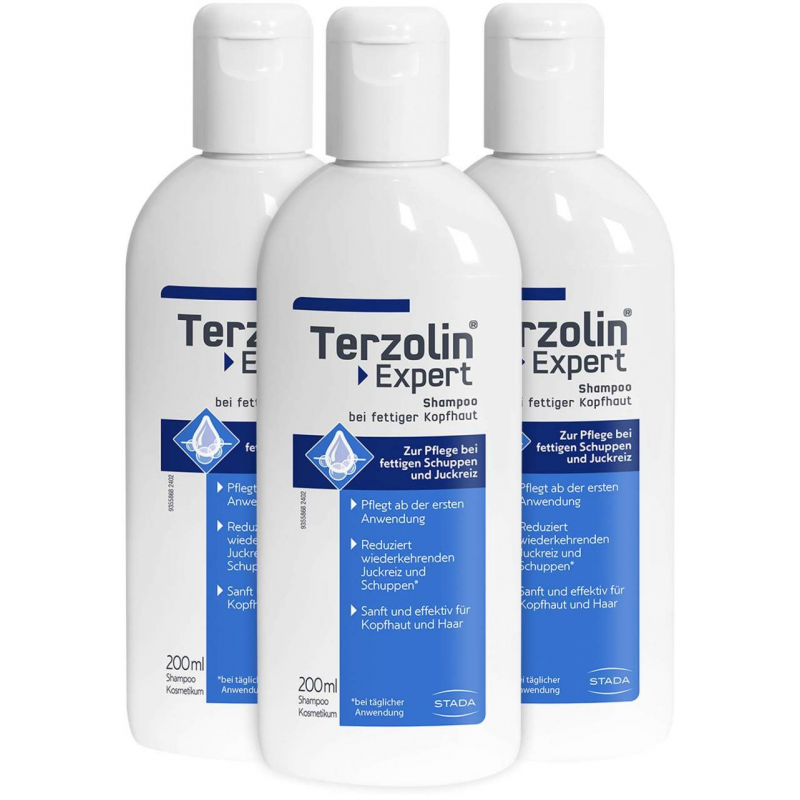 Terzolin Expert Shampoo bei fettiger Kopfhaut 3 x 200 ml