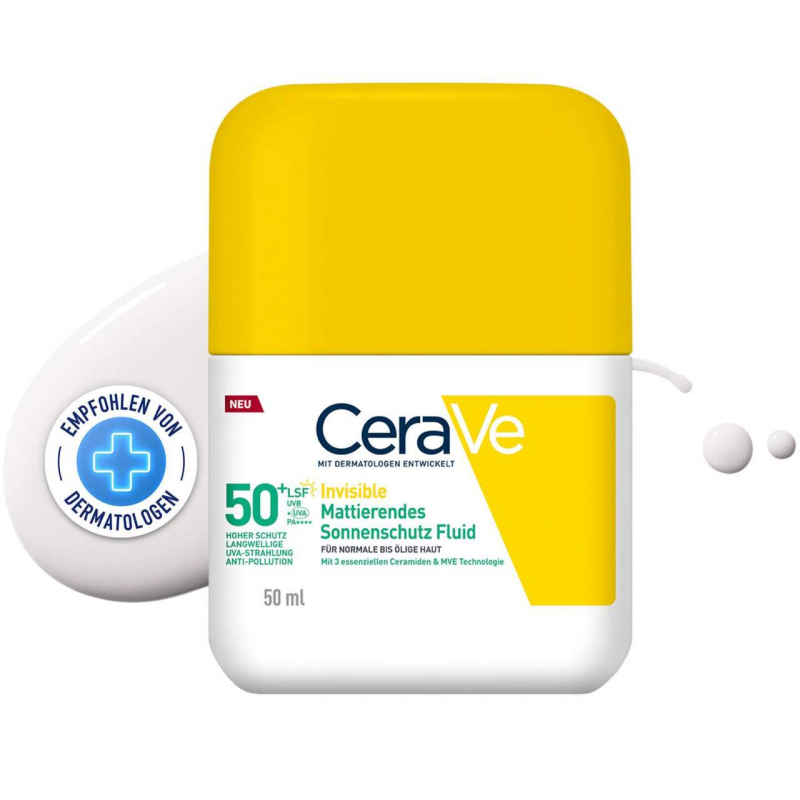 CeraVe Mattierendes Sonnenschutz Fluid LSF 50+ - für ölige Haut 50 ml