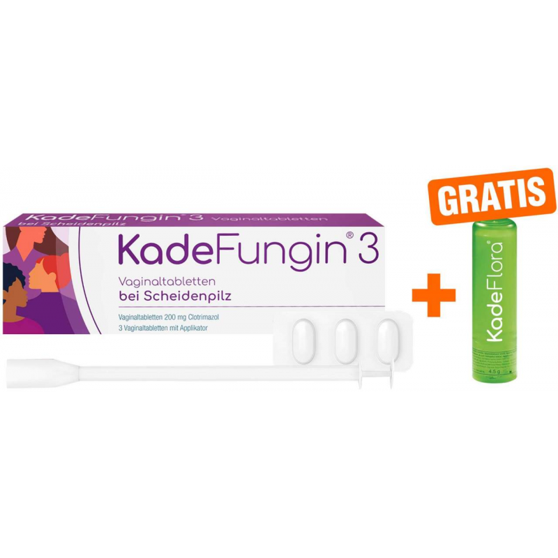 Kadefungin 3 Vaginaltabletten 3 Stück + gratis Lippenpflegestift 1 Stück