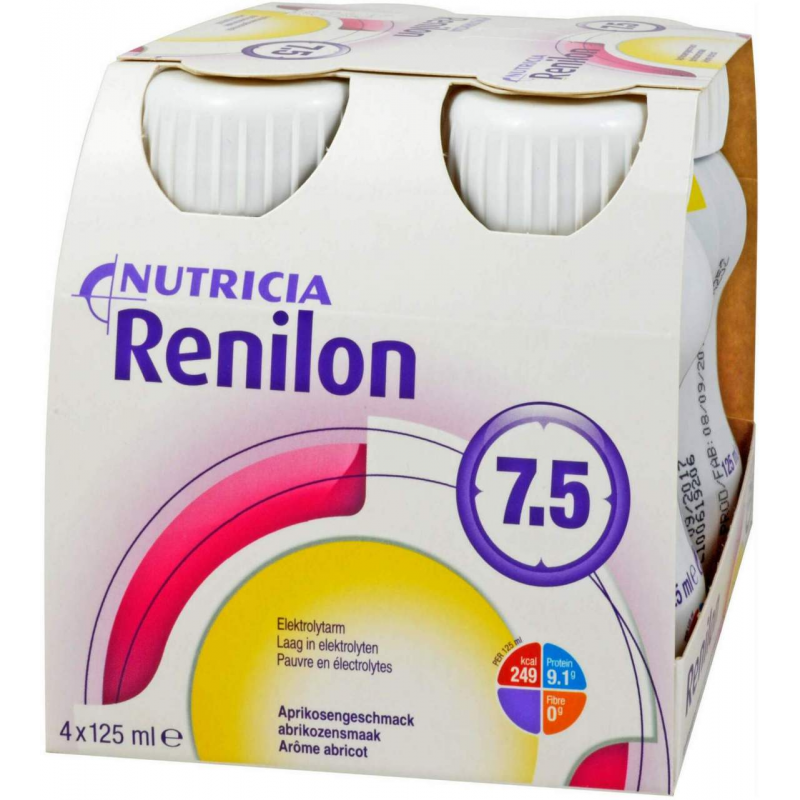 Renilon 7.5 Aprikosengeschmack Flüssig 4 X 125 ml
