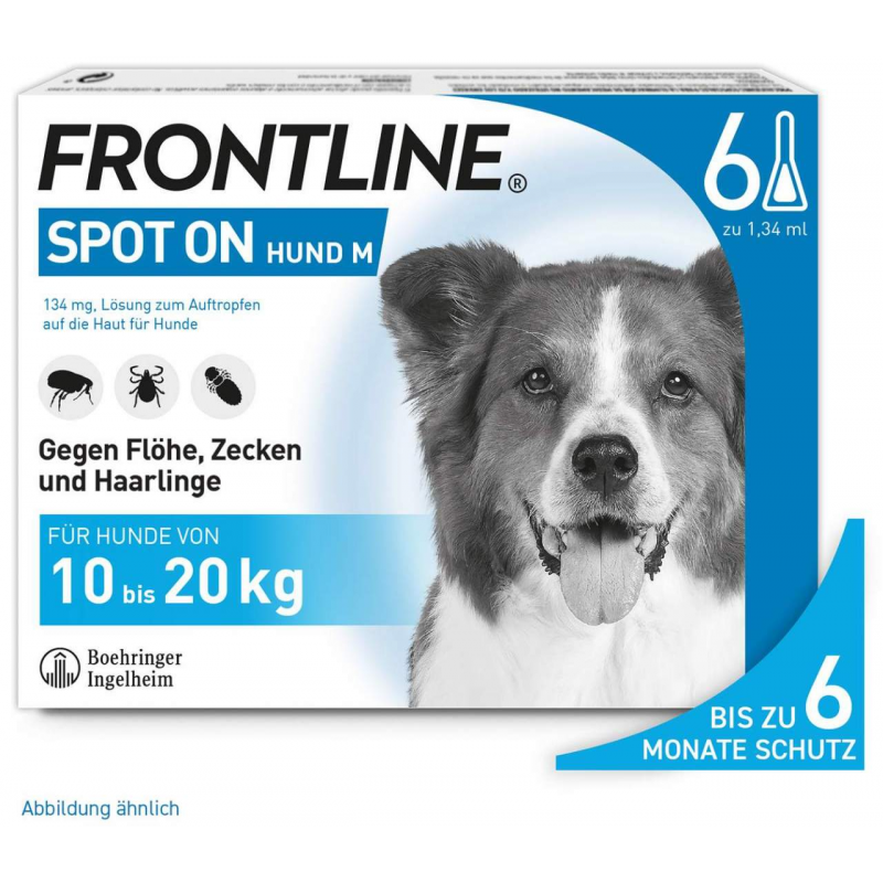 Frontline Spot On Hund M 10-20 kg 6 Pipetten