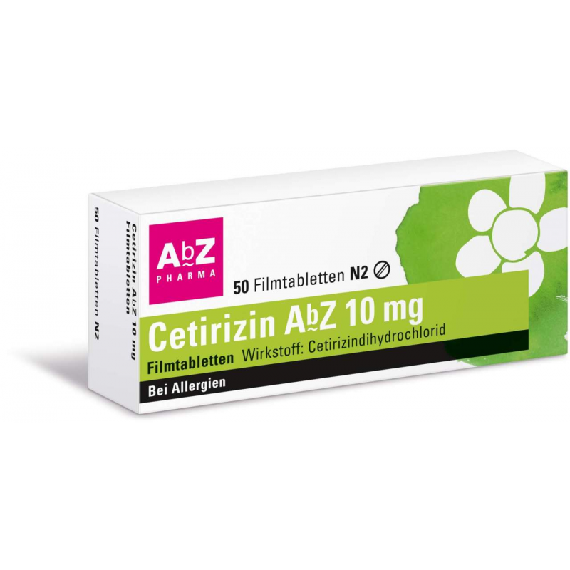 Cetirizin Abz 10 mg 50 Filmtabletten