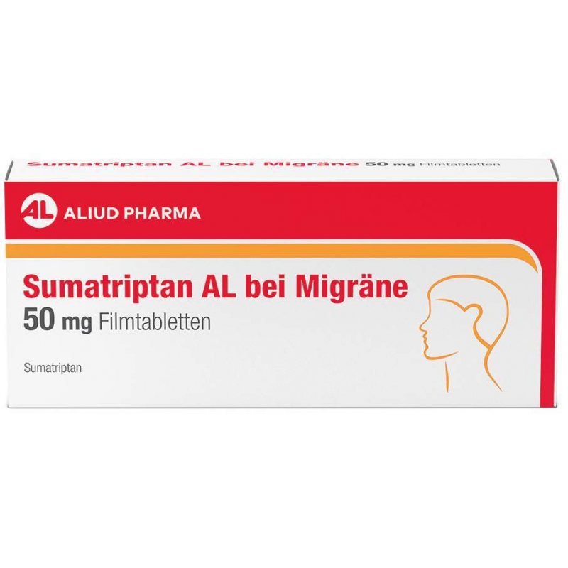 Sumatriptan AL bei Migräne 50 mg Filmtabletten 2 Stück
