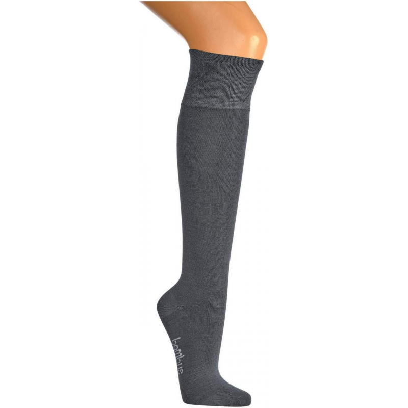 Bambus-Viskose Kniestrümpfe grau, Gr. 35-38, extra Soft