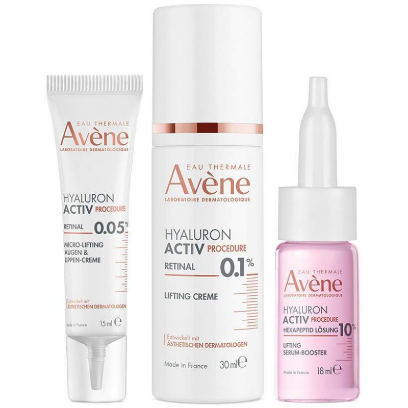 Avene Hyaluron Activ Serum 20 ml + Hyaluron Activ Retinal Creme 30 ml + Hyaluron Procedure Augen-Lippen Creme 15 ml