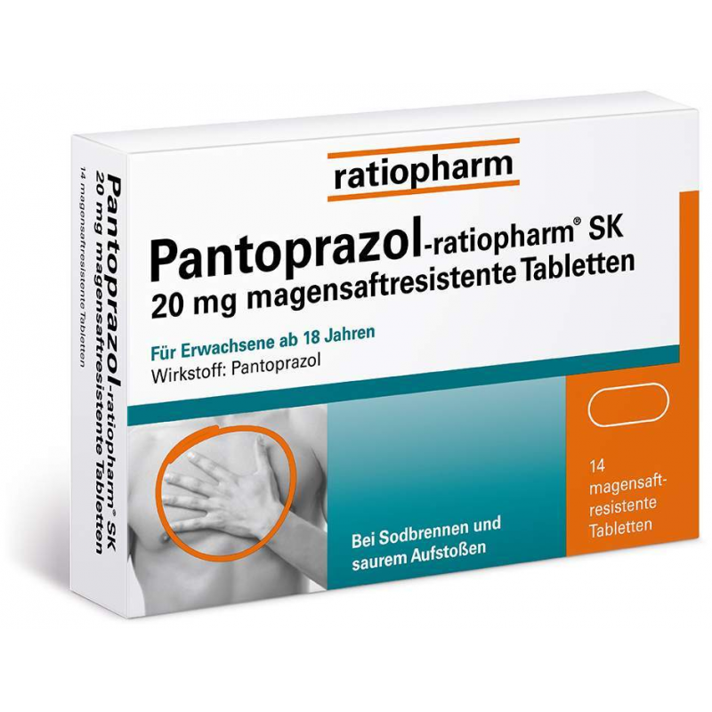 Pantoprazol-ratiopharm SK 20 mg 14 magensaftresistente Tabletten