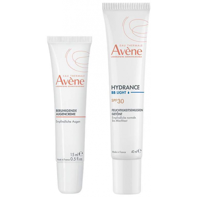 Avene Hydrance BB leicht Feuchtigkeitsemulsion getönt 40 ml + Avene Beruhigende Augencreme 15 ml
