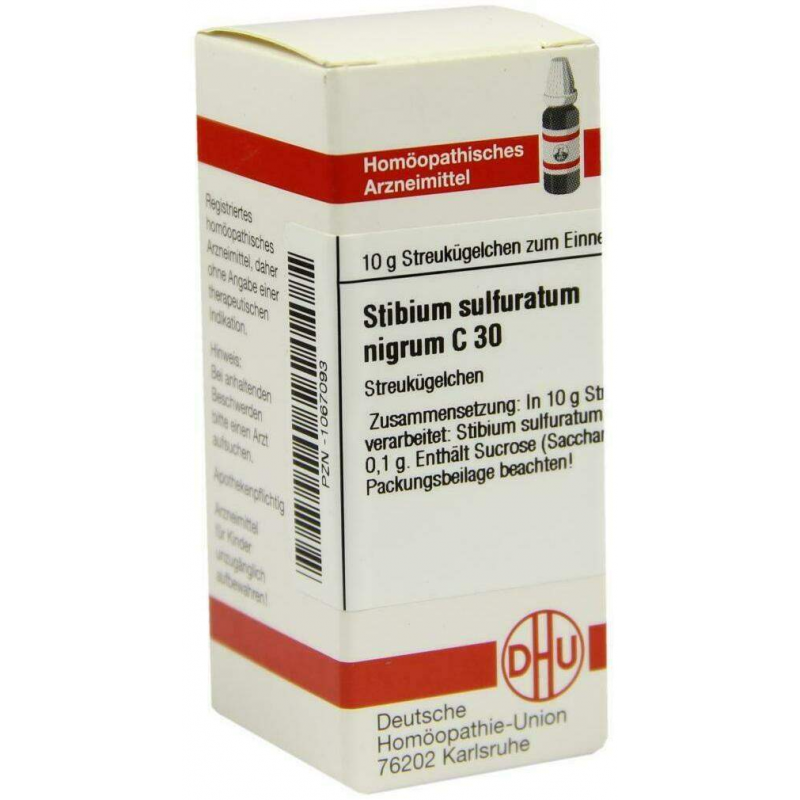 Dhu Stibium Sulfuratum Nigrum C30 Globuli