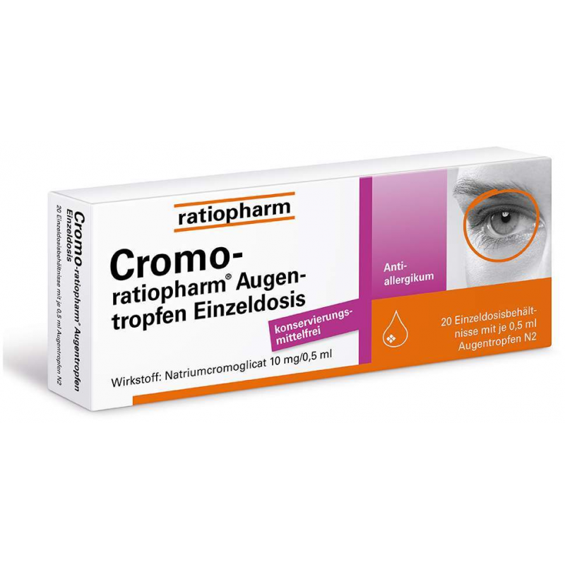 Cromo-ratiopharm Augentropfen Einzeldosis 20x0.5 ml Augentropfen