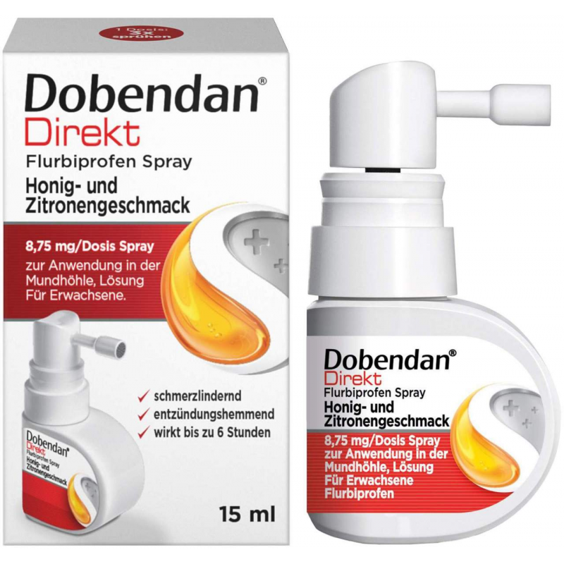 Dobendan Direkt Flurbiprofen 15 ml Halsspray Honig & Zitrone
