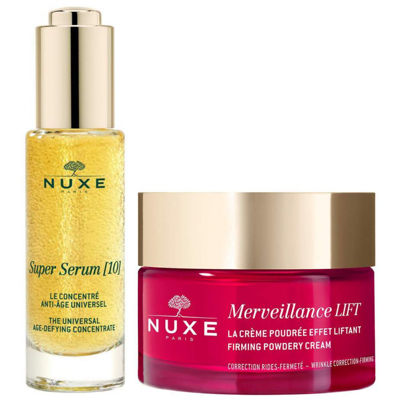 NUXE Super Serum universelles Anti Aging Serum 30 ml + Merveillance Lift Pudrige Lifting-Creme 50 ml