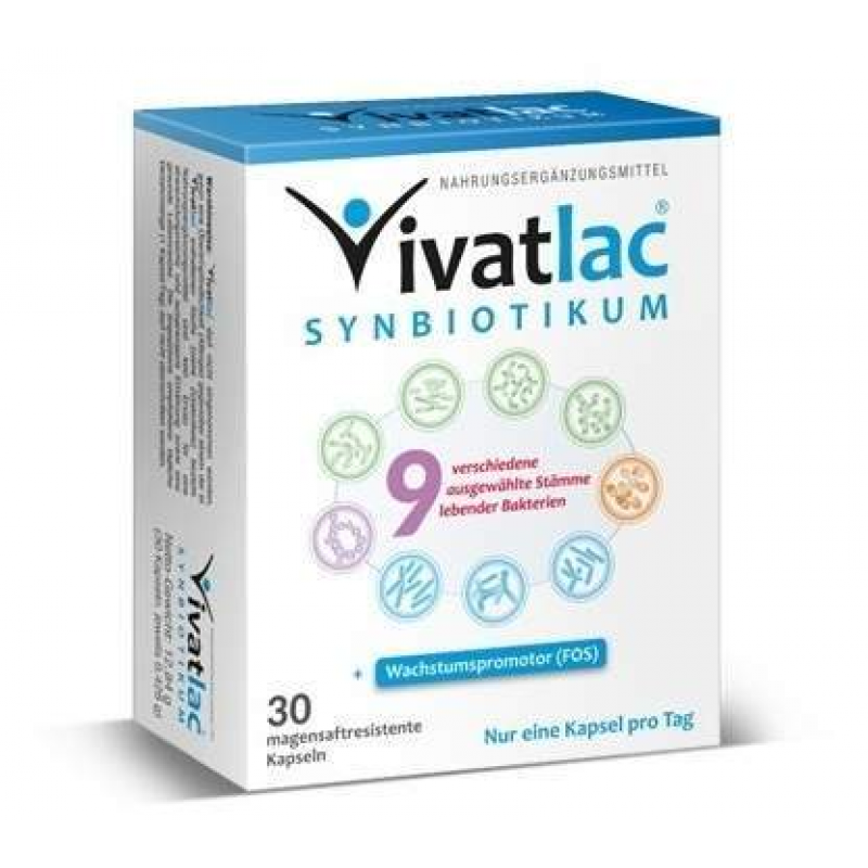 Vivatlac Synbiotikum 30 Magensaftresistente Kapseln