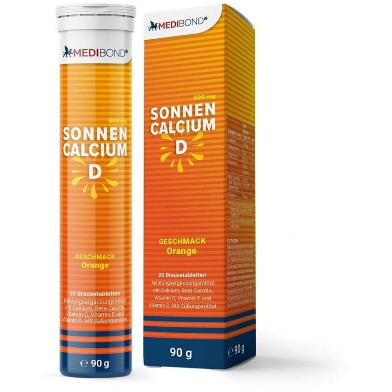Sonnencalcium D Medibond Brausetabletten 20 Stück