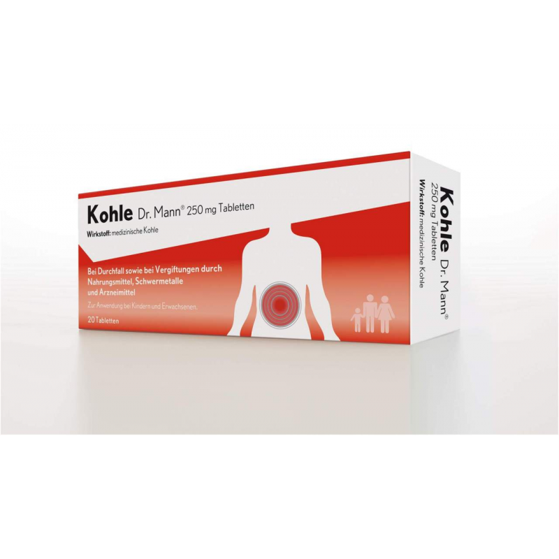 Kohle Dr. Mann 250 mg 20 Tabletten