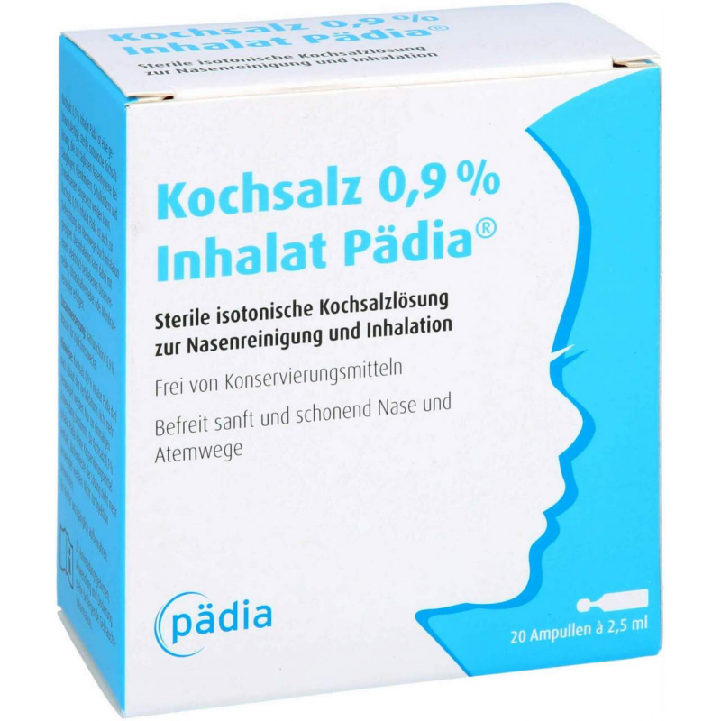 Kochsalz 0.9 % Inhalat Pädia 20 X 2,5 ml Ampullen
