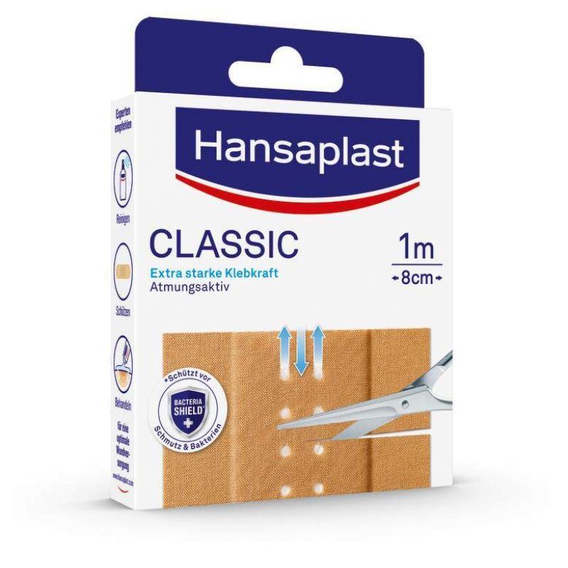 Hansaplast Classic Pflaster 1 m x 8 cm