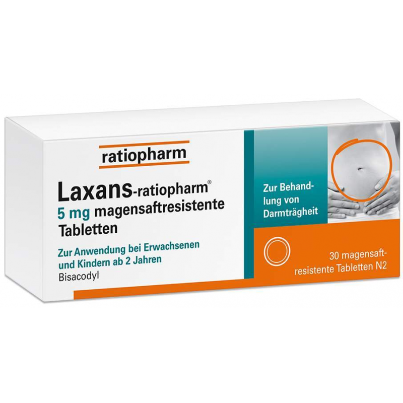 Laxans-ratiopharm 5 mg 30 magensaftresistente Tabletten